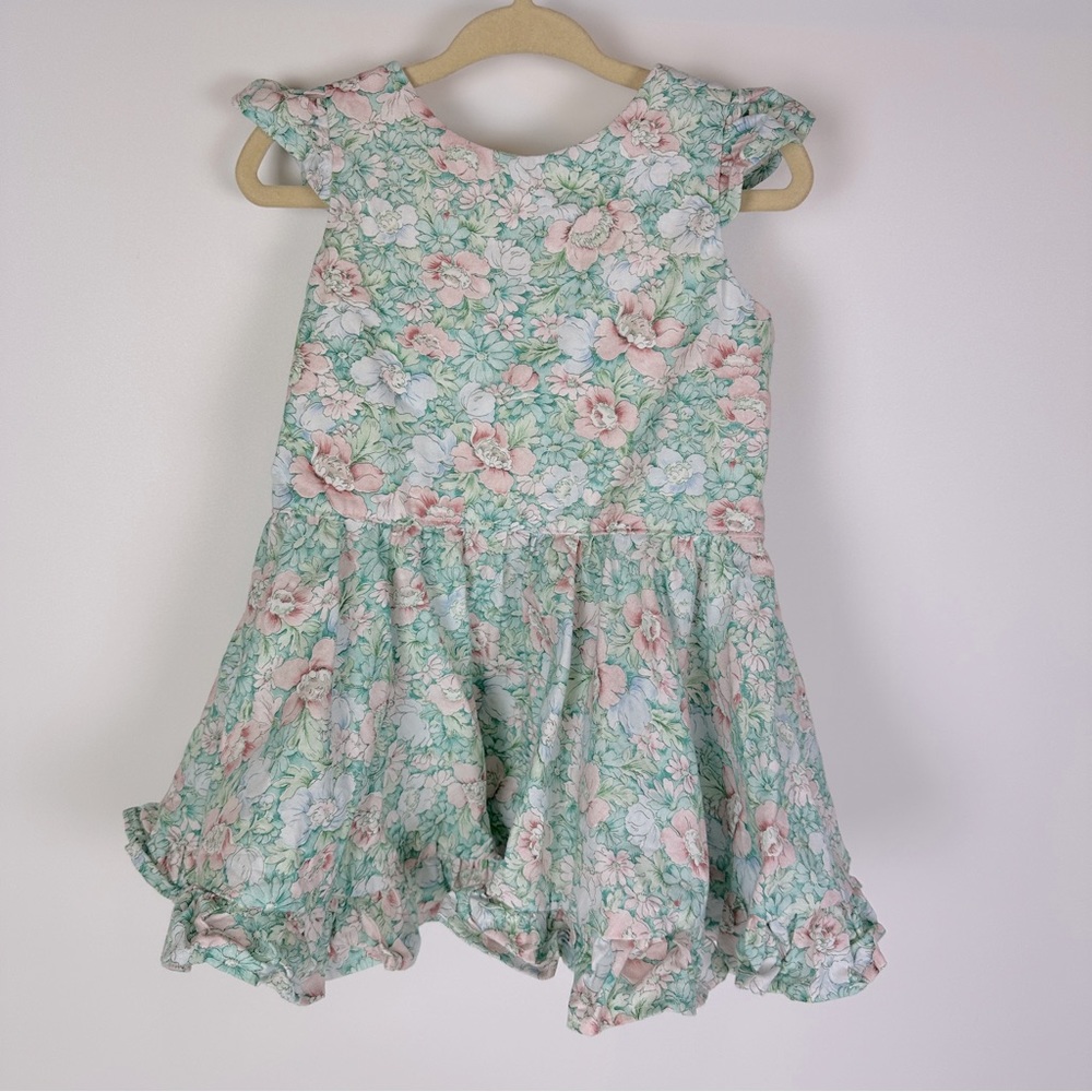 25 Letters Vintage Inspired Floral‎ Handmade Dress Size 2T Girls